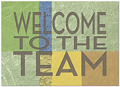 Select a verse or write your own. Team Welcome Card A2078D-Y